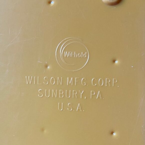 Vintage Wilson Wil Hold Sewing Box Thread Bobbin Organizer Harvest Gold - Picture 8 of 8